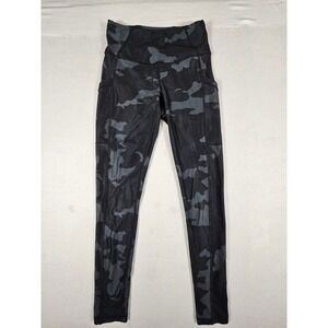 Prana Electa Legging Camo Print High Rise Pocket Athletic Tights XS 1972051